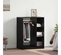 vidaXL Wardrobe with Shelf Black oak 77 x 48 x 102 cm Engineered wood