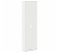 vidaXL Wardrobe with Shelf White 55 x 25 x 189 cm Engineered wood, Modern Bedroom Wardrobe, Rectangular Unit, Ample Storage for Clothing, Contemporary Organizer