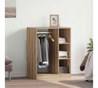 vidaXL Wardrobe with Shelf with Storage Artisan Oak 77 x 48 x 102 cm