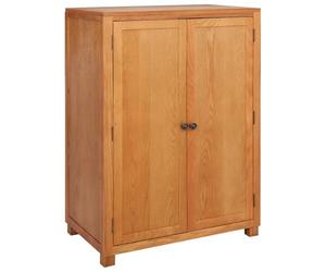 vidaXL Wardrobe with Storage Brown 80 x 50 x 115 cm Solid Oak Wood