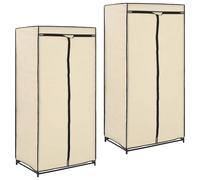 vidaXL Wardrobes 2 pcs Cream 75x50x160 cm