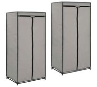 vidaXL Wardrobes 2 pcs Grey 75x50x160 cm