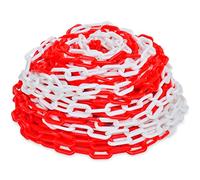 vidaXL Warning Chain Red and White 30m Plastic Warehouse Caution Safe Barrier
