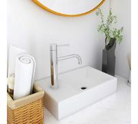vidaXL Wash Basin 400x220x90 mm SMC White