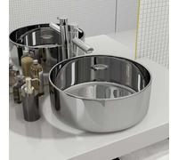 vidaXL Wash Basin 40x15 cm Ceramic Silver UK HOT