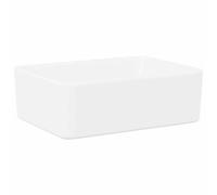 vidaXL Ceramic Wash Basin - White Glossy Above-Counter Sink, Compact, 40x30x13 cm