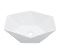 vidaXL Wash Basin 41x36.5x12cm Ceramic White Bathroom Washroom Wash Bowl Sink