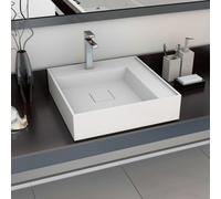 Wash Basin Mineral Cast/Marble Cast White Countertop Sink Multi Sizes vidaXL