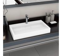 Vidaxl Wash Basin 80X46X11 Cm Mineral Cast/marble Cast White Basins