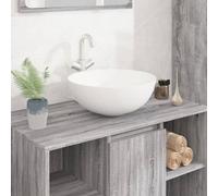 vidaXL Wash Basin Countertop Wash Sink Cloakroom Basin White Ceramic Round