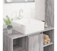 vidaXL Wash Basin White 37x37x13 cm Ceramic Square