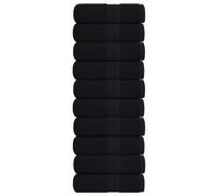 vidaXL Wash Towels "FROGN" 10 pcs Black 30x30 cm 360 gsm