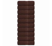 vidaXL Wash Towels "FROGN" 10 pcs Brown 30x30 cm 360 gsm