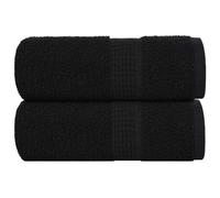vidaXL Wash Towels "FROGN" 2 pcs Black 30x30 cm 360 gsm