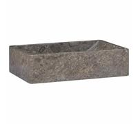 vidaXL Washbasin, Bathroom Sink, Home Interior Washbasin, Bathroom Sink - Gloss Grey Marble
