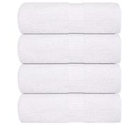 vidaXL Washcloths 4 pcs White 15x21 cm 360 gsm 100% Cotton towel tea towel
