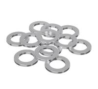 vidaXL Washers 12 pcs Silver 10 x 10 x 1.2 mm Iron, Living Room, Durable Steel Hardware Components, Suitable For Flat Washers, Corrosion Resistance, DIY Fastening Accessories