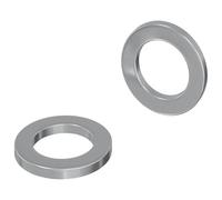 vidaXL Washers 2 pcs Silver 10 x 10 x 1.2 mm Steel, Living Room, Durable Steel Hardware Components, Suitable For Flat Washers, Corrosion Resistance, DIY Fastening Accessories