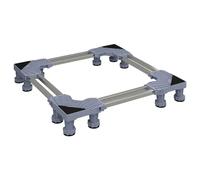 vidaXL Washing Machine Base Grey 67 x 67 x 12 cm Stainless Steel, Adjustable Squ