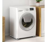 vidaXL Washing Machine Base Manual 2 pcs Silver 72 x 5 x 4.5 cm Steel