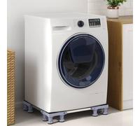 vidaXL Washing Machine Base Manual Grey 67 x 67 x 12 cm Metal