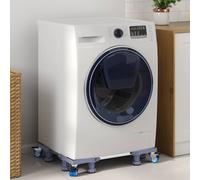 vidaXL Washing Machine Base Manual Grey 67 x 67 x 12 cm Metal