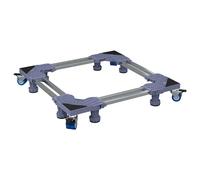 vidaXL Washing Machine Base Manual Grey 67 x 67 x 12 cm Metal, Adjustable Applia