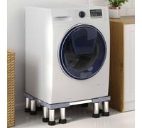 vidaXL Washing Machine Base Manual Grey 67 x 67 x 21.5 cm Metal, Adjustable Feet