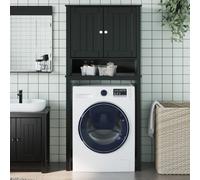 vidaXL Washing Machine Cabinet BERG Black 76x27x164.5 cm Solid Wood