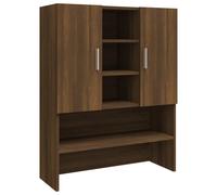vidaXL Washing Machine Cabinet Brown Oak Bathroom Cupboard Laundry Room Rack