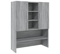 vidaXL Washing Machine Cabinet Grey Sonoma Bathroom Cupboard Laundry Room Rack