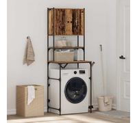 vidaXL Washing Machine Cabinet Old wood 68 x 48.5 x 194 cm, Living Room Storage Cabinet, Modern Laundry Organizer, Rectangular Utility Furniture, Space Saver Indoor Home Decor