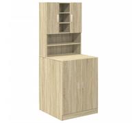 vidaXL Washing Machine Cabinets Cupboard 2 pcs Sonoma Oak Engineered wood