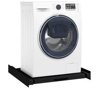 vidaXL Washing Machine Intermediate Shelf Black 60 x 60 x 8 cm Steel, Durable Metal Shelf, Portable Laundry Organizer, Space Saver, Utility Storage, Household Accessory for Indoor Use