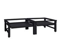 vidaXL Washing Machine Pedestal 2 pcs Black 124.5 x 61.5 x 32.5 cm