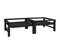 vidaXL Washing Machine Pedestal 2 pcs Black 124.5 x 61.5 x 32.5 cm, Rectangular, Durable Laundry Pedestal, Utility Riser, Elevated Washer Base, Modern Stand, Indoor Home Support, Appliance Fixture