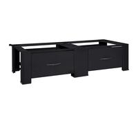 VidaXL Washing Machine Pedestal 2 Pcs Black 127 X 54.5 X 32.5 Cm Steel