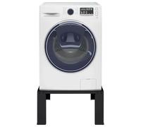 vidaXL Washing Machine Pedestal Black 64 x 55 x 32.5 cm Steel, Ergonomic Laundry Stand, Washing Machine Pedestal, Indoor Appliance Accessory, Home Cleaning Equipment for Organization