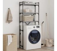 vidaXL Washing Machine Shelf Grey Sonoma 67x25x163 cm Engineered Wood LSO UK