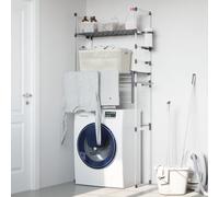 Washing Machine Shelf Storage Rack Toilet Bathroom Aluminium vidaXL