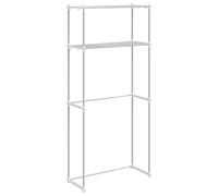vidaXL Washing Machine Shelf White 70 x 27 x 136 cm Aluminium, Functional Bathro