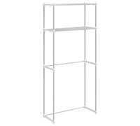 vidaXL Washing Machine Shelf White 70 x 27 x 136 cm Aluminium, Modern Bathroom O