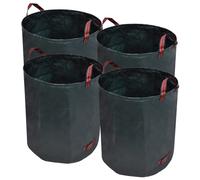 Dark Green Polyethylene Garden Waste Bags 4pcs 272L Heavy Duty 150g/sqm Hoop Rim
