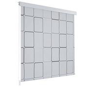 vidaXL - Water-Resistant Shower Roller Blind; Easy to Use and Assemble, Sleek Square Design, Made of Durable 100% EVA Material; Comes With Mounting Accessories; Size: 100 x 240cm.