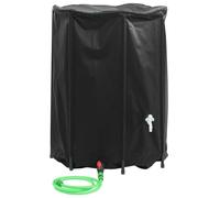 vidaXL Water Tank - Foldable PVC Water Storage 1350 L with Tap & Mesh Cover, Black