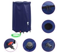 vidaXL Water Tank with Tap, Foldable Water Container, Water Storage Bladder Tank