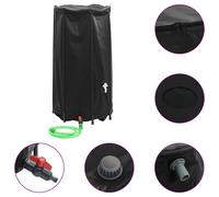 vidaXL Water Tank with Tap Foldable Water Container Water Storage 250 L PVC