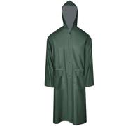 vidaXL Waterproof Heavy-duty Long Raincoat with Hood Green L
