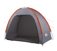 vidaXL Waterproof Storage Tent - Grey/Orange Polyester with PU Coating, Easy Assembly, Portable Design for Camping Gear, 200x163x190cm