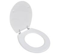 Vidaxl Wc Toilet Seat Mdf Lid Simple Design White, White